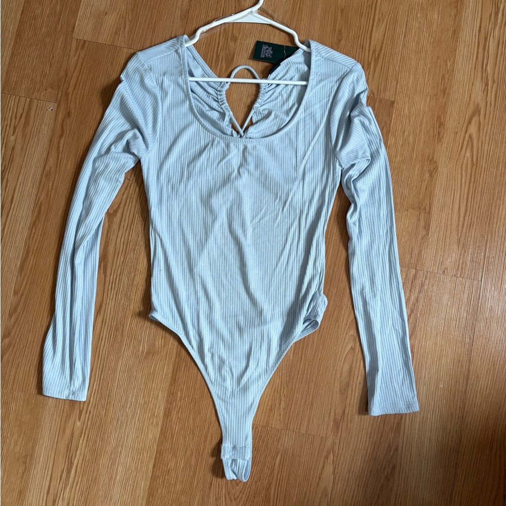 Light Blue Long Sleeve Bodysuit